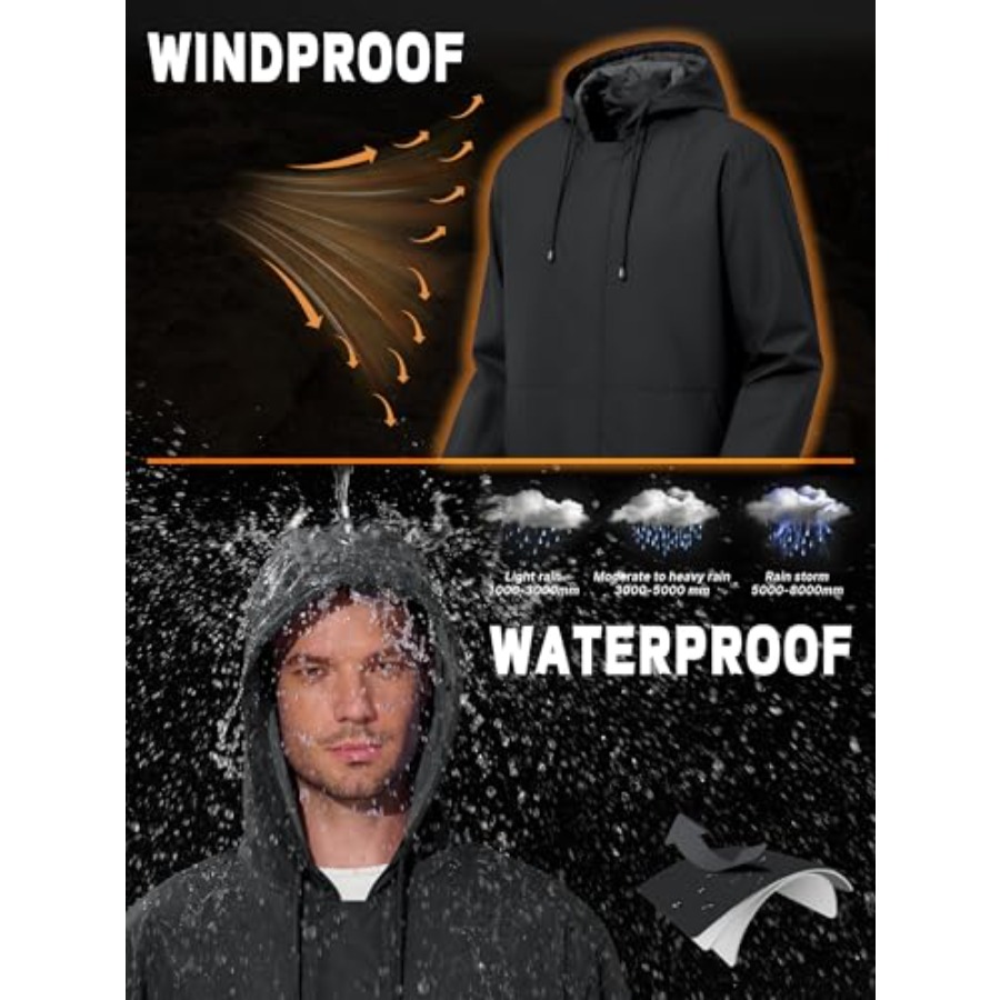UIQUR Men's Rain Jacket Waterp - Running Gear For Rain avis et prix