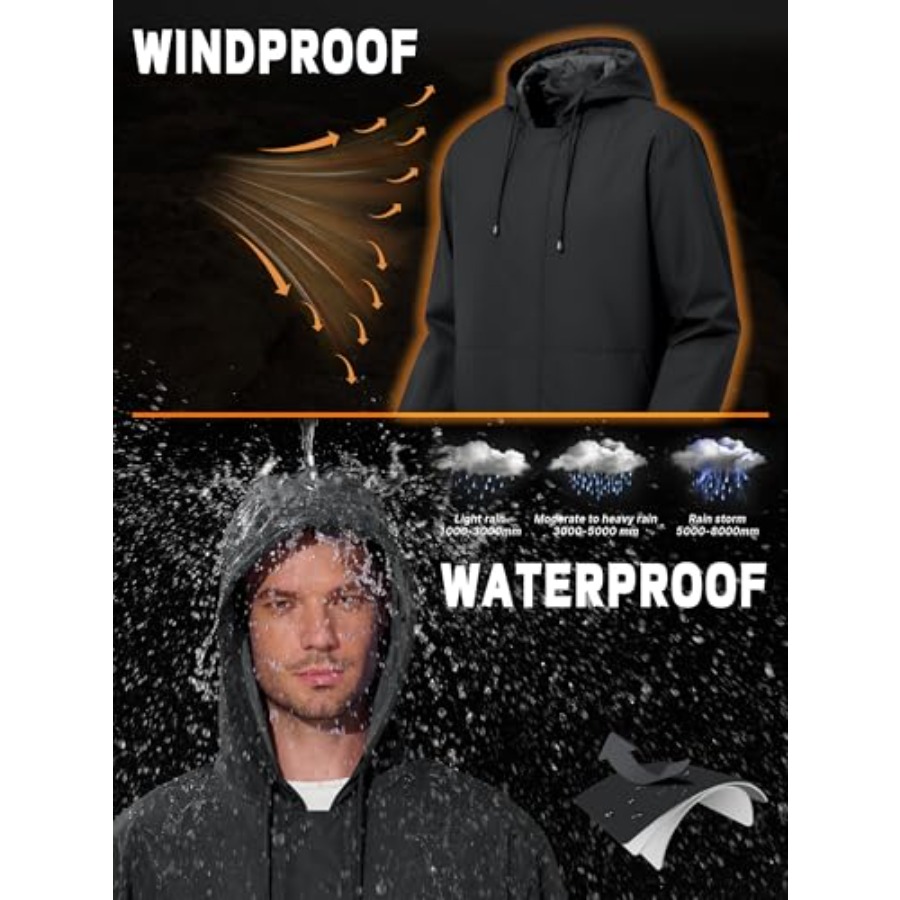 UIQUR Men's Rain Jacket Waterp - Running Gear For Rain avis et prix